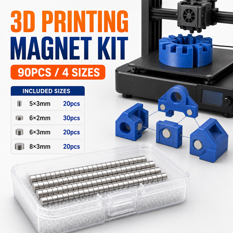 90pcs 3D Printing Magnet Kit 4 - 3D Printing Bambu Lab recension och pris