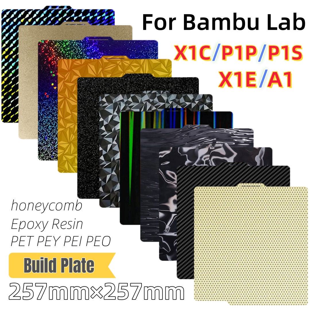 Build Plate 257x257 Spring Ste - 3D Printing Bambu Lab recension och pris